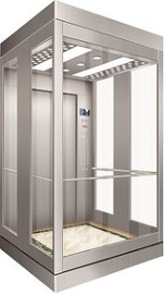 Ascensor de observación de vidrio cuadrado clásico